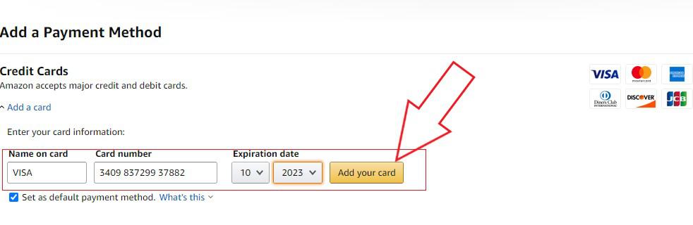 amazon prime payment method